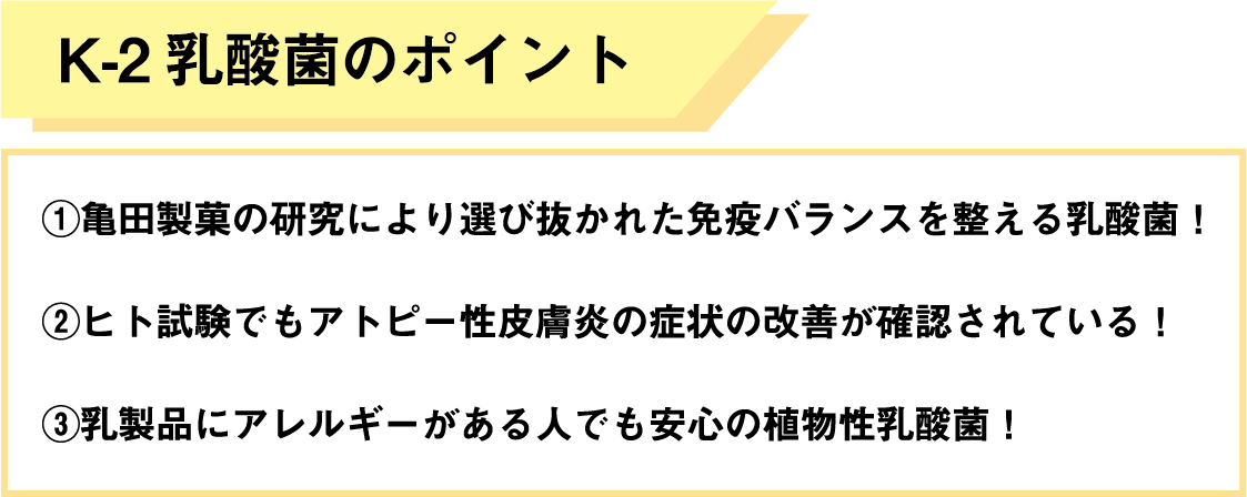 K-2乳酸菌のポイント