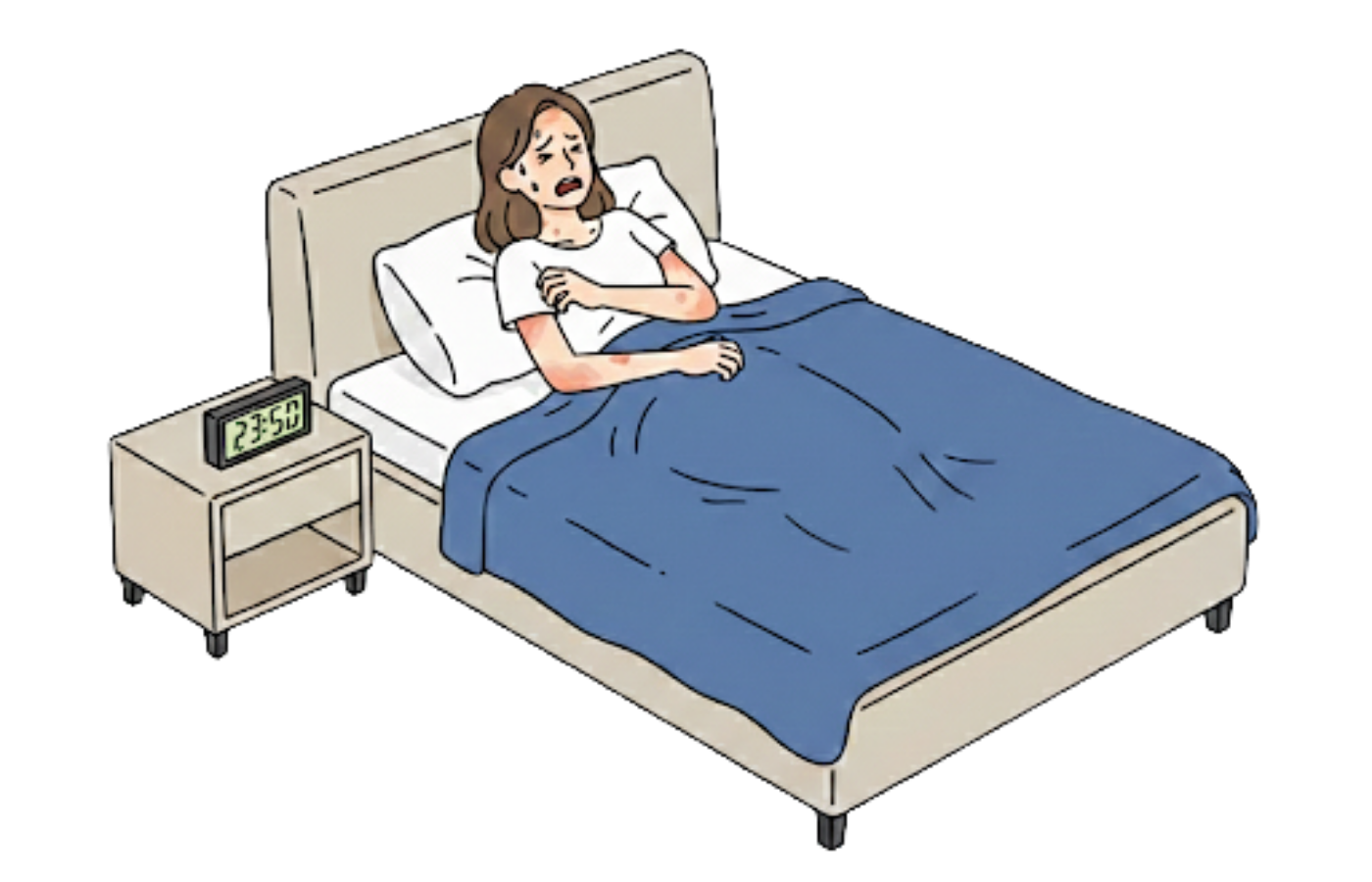 痒みから始まる悪循環の図